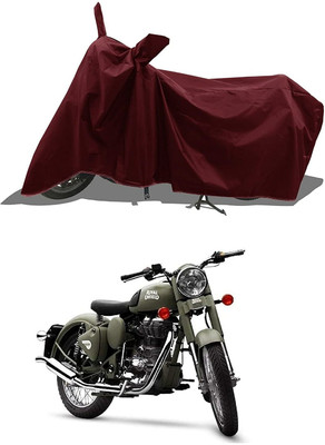 DeepShakshi AUTOMOTIVE Waterproof Two Wheeler Cover for Royal Enfield(Battle, Maroon)