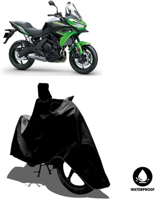 Amexride Waterproof Two Wheeler Cover for Kawasaki(Versys 650, Black)