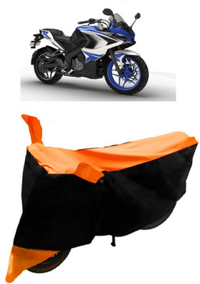NEXTON Waterproof Two Wheeler Cover for Bajaj(Pulsar RS 200, Orange, Black)
