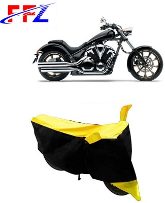 FFZ Waterproof Two Wheeler Cover for Honda(VT 1300CX, Black, Yellow)