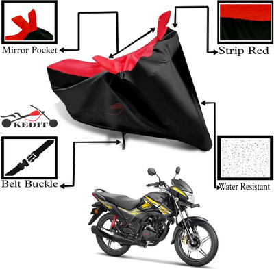 CoNNexXxionS Two Wheeler Cover for Honda(CB Shine SP, Red, Black)