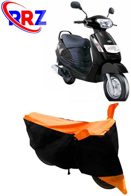RRZ Waterproof Two Wheeler Cover for Mahindra(Duro DZ, Black, Orange)