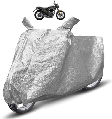 MOCKHE Waterproof Two Wheeler Cover for Royal Enfield(Hunter 350, Silver)
