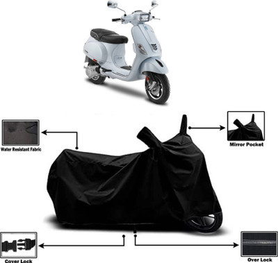 KEDIT Two Wheeler Cover for Vespa(Vespa SXL 150, Black)