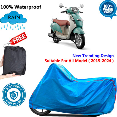 OliverX Waterproof Two Wheeler Cover for Suzuki(New Access 125, Blue)