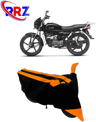 RRZ Waterproof Two Wheeler Cover for Hero(Splendor, Black, Orange)