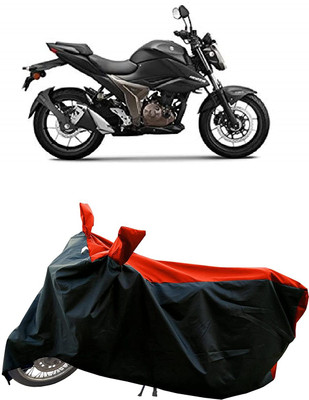KEDIT Two Wheeler Cover for Suzuki(Gixxer 250, Red, Black)