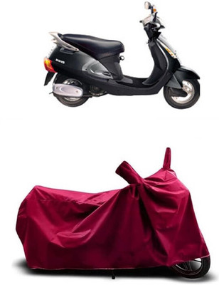 Coxtor Waterproof Two Wheeler Cover for Kinetic(Nova EX, Maroon)