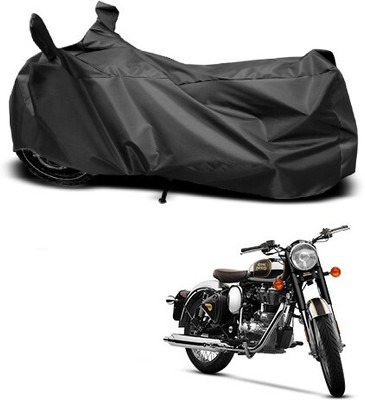 Varnwal E Commerce Waterproof Two Wheeler Cover for Royal Enfield(Classic 500, Black)