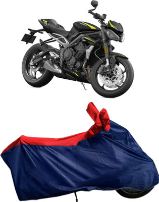 Autofly Waterproof Two Wheeler Cover for Triumph(Street Triple RS, Blue, Red)
