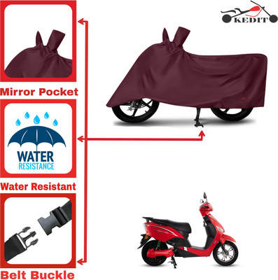 KEDIT Two Wheeler Cover for Hero(Electric Optima DX, Maroon)