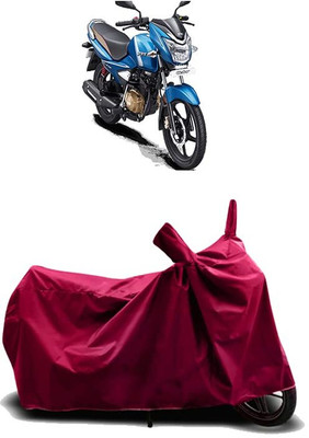 KEDIT Two Wheeler Cover for TVS(Victor, Maroon)