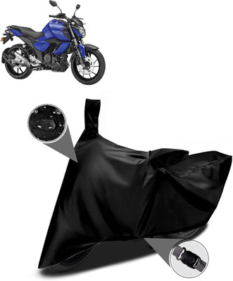 DeepShakshi AUTOMOTIVE Two Wheeler Cover for Yamaha(FZ-25, Black)
