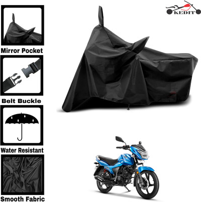 KEDIT Two Wheeler Cover for TVS(Victor GLX, Black)