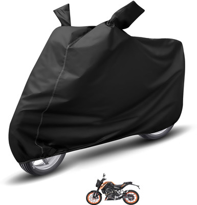 Auto Hub Waterproof Two Wheeler Cover for KTM(125 Duke, Black)