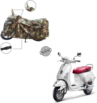 Furnish Flow Waterproof Two Wheeler Cover for Vespa(Elegante 150, Multicolor)