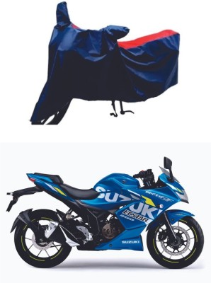 OliverX Waterproof Two Wheeler Cover for Suzuki(Gixxer SF 250, Red, Blue)