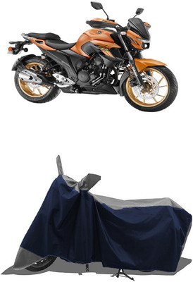 SUGASHRI Waterproof Two Wheeler Cover for Yamaha(FZS 25, Grey, Blue)