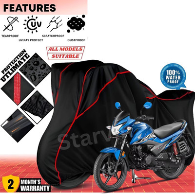 AutoCoverHub Waterproof Two Wheeler Cover for Honda(Livo, Black, Red)