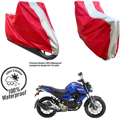 AUTOCAD Waterproof Two Wheeler Cover for Hero(CD deluxe, Silver, Red)