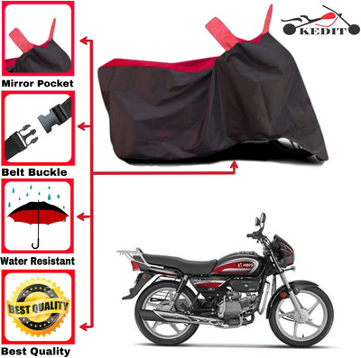 AASHTIK MART Two Wheeler Cover for Hero(Splendor, Red, Black)