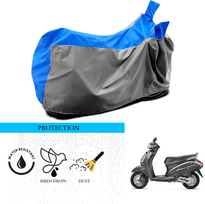 SnehaSales Waterproof Two Wheeler Cover for Honda(Activa 4G, Grey, Blue)