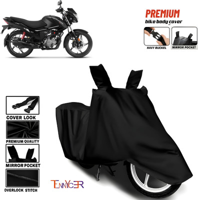 TENNYCER Waterproof Two Wheeler Cover for Hero(Glamour, Black)