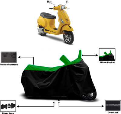 Amexride Two Wheeler Cover for Piaggio(Vespa SXL 150, Green)