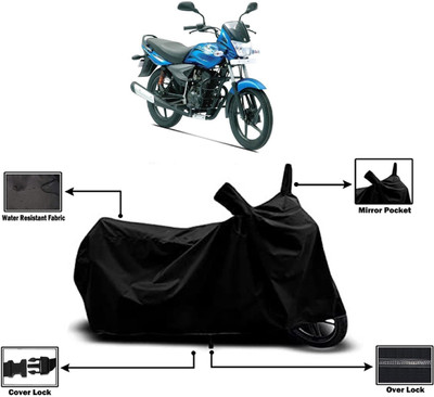 Amexride Two Wheeler Cover for Bajaj(Platina 125, Black)
