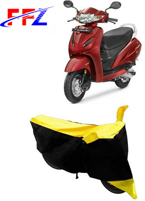 FFZ Waterproof Two Wheeler Cover for Honda(Activa 4G, Black, Yellow)