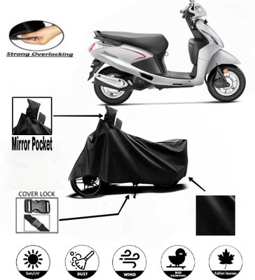 DeepShakshi AUTOMOTIVE Two Wheeler Cover for Hero(Pleasure, Black)