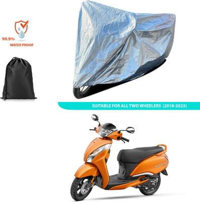 PAGORA Waterproof Two Wheeler Cover for TVS(Jupiter 125, Silver)