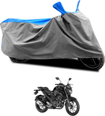 CODOKI Waterproof Two Wheeler Cover for Yamaha(FZ-25, Grey, Blue)