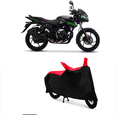 Autohug Waterproof Two Wheeler Cover for Bajaj(Pulsar 125, Black, Red)