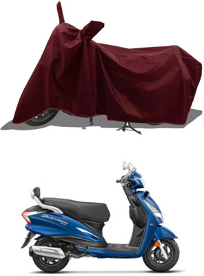 Mdstar Waterproof Two Wheeler Cover for Hero(Destini 125, Maroon)