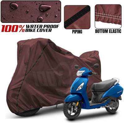 xodi Waterproof Two Wheeler Cover for TVS(Jupiter, Maroon, Black)