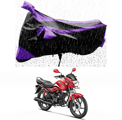 Mdstar Waterproof Two Wheeler Cover for Hero(Passion, Purple, Black)