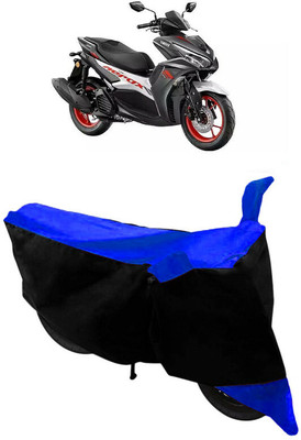 GANPRA Two Wheeler Cover for Yamaha(Aerox 155 Maxi, Black, Blue)