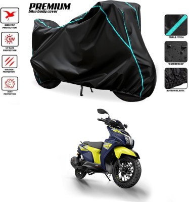 MADAFIYA Waterproof Two Wheeler Cover for TVS(Ntorq 125, Black, Blue)