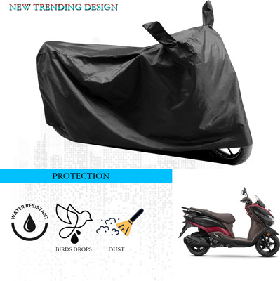ANTHUB Waterproof Two Wheeler Cover for Suzuki(Burgman Street, Black)
