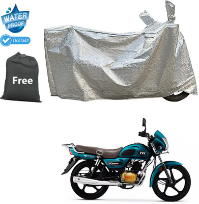 PAGORA Waterproof Two Wheeler Cover for TVS(Radeon, Silver)