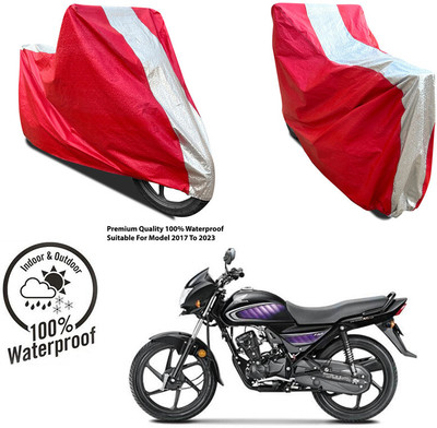 AutoGalaxy Waterproof Two Wheeler Cover for Royal Enfield(Thunderbird 500, Silver, Red)