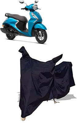 Amexride Two Wheeler Cover for Yamaha(Fascino 125, Black)