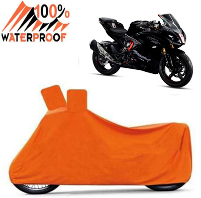 Autoinnovation Waterproof Two Wheeler Cover for TVS(Apache RR 310, Orange)
