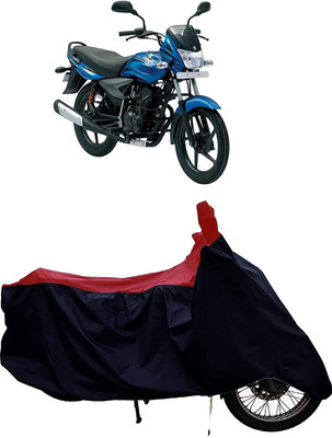 KEDIT Two Wheeler Cover for Bajaj(Platina 100 DTS-i, Red, Black)