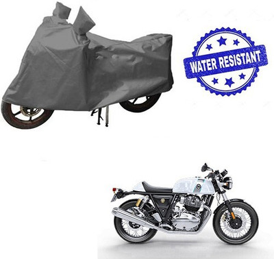 DeepShakshi AUTOMOTIVE Waterproof Two Wheeler Cover for Royal Enfield(Continental GT, Grey)