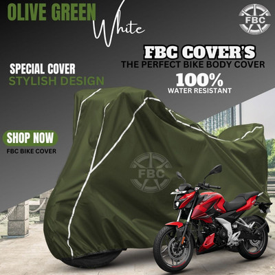 FBC Waterproof Two Wheeler Cover for Bajaj(Pulsar 250, Green)