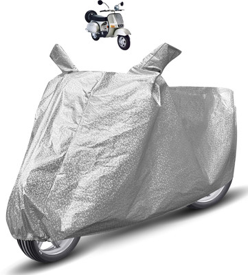 Auto Hub Waterproof Two Wheeler Cover for Bajaj(Chetak, Silver)