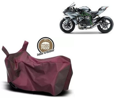 OliverX Waterproof Two Wheeler Cover for Kawasaki(Ninja H2R, Maroon)