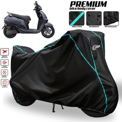 xodi Waterproof Two Wheeler Cover for TVS(iQube, Black, Blue, Multicolor)
